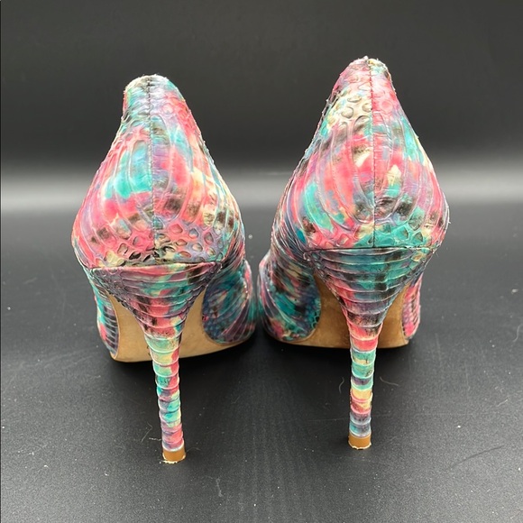 Charles David Multicolor Snakeskin Stilettos - Picture 5 of 10